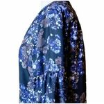 Parker Floral Blouse V-Neck Long Sleeve Button Down Purple Blue Medium Top EUC Photo 8