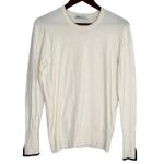 ZARA Soft Knit Hem Lined Detail Long Sleeve Crew Neck Sweater Cardigan 2XL Cream Photo 10