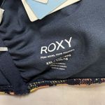Roxy  Juniors Beach Classics Halter Bikini Top Size XL Navy Blue Floral New Photo 5