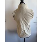 RL Polo Jeans Co Fleece Vest Tan Zip Up Stand Collar Women's Medium Photo 2
