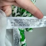 ZARA Linen Blend Green Paisley Print Tie Front Kimono Size Large Beach Resort Photo 5