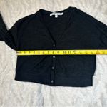 Walter Baker  Size XS Black Melinda V-Neck Button Down Top Neutral Monochrome Photo 10