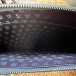 Pierre Cardin  Vintage Blue Navy Cowhide and Canvas Monogram Tote Bag Case - Rare Photo 7