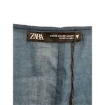 ZARA  Xsmall oversized Mini Tie-Dye Dress - Blue Photo 13