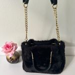 Isaac Mizrahi Super Cute New York Black Faux Fur Mini Hand and/or Crossbody Bag Photo 2