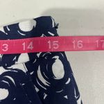 Boden Blue Circle Print Pencil Skirt 8 Long 8L Cotton Linen Classic Preppy Photo 6