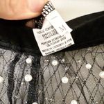 Amazon  Sheer Long Sleeve Top and Pant Set Black with Pearl Detail - Size M Photo 6