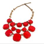 Stella & Dot J. Crew Olivia Bib Necklace‎ Statement Faceted Epoxy Orange Gold Preppy Photo 4