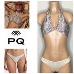PilyQ New. PQ shimmer paisley bikini. L-top/S-bottom. Retails $152 Photo 1
