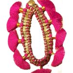 Shiraleah  Anthropologie felicity tassel pink‎ gold Fringe bracelet Photo 0