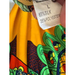 ACE Fashion Womens Long Yellow Floral Paisley Sleeveless Maxi Dress sz L Boho Photo 6