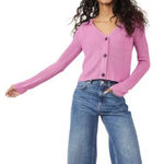 Free People Butterfly Bush Pink Knit Cardigan x-Small NWT Photo 0