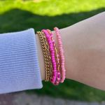 Pink Stack Boho Beaded Bracelets Photo 0