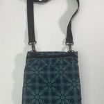 Eddie Bauer   Blue Green Floral  3Zip Travel Bag Light Crossbody Organizer Casual Photo 6