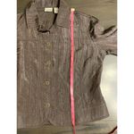 Chico's ‎ Jacket Women's Size 2/M Brown Iridescent Shimmer Sophisticate Crinkle Photo 7
