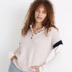 Madewell Striped Bowden Henley Sweater in Coziest Yarn Merino Wool and Alpaca Photo 3