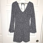 Roxy Blind Dreams Dress Long Sleeve V Neck Floral Mini Flared Sleeve Small Photo 3