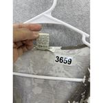 Orvis  Women's Blouse Surplice Brown White Floral 3/4 Sleeve Medium Cotton Photo 6