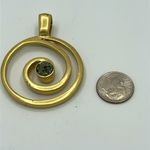 Lia Sophia  gold tone pendant with smokey gray rhinestone accent Photo 1