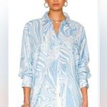 Ena Pelly Sky Marble Bree Women’s Button Up Shirt Photo 0
