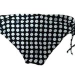 DKNY Polka Dot Hipster Tie Strings Black White Gray Bikini Bottom Medium Photo 1
