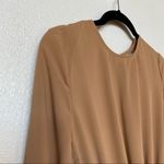 Winter Muse Jasmine Smocked Dress Tan Size Medium Photo 2