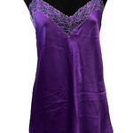 Victoria's Secret Vintage VS Gold Label Purple Embroidered Floral Lace Chemise Nightgown Slip Photo 0