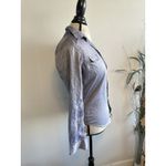 Frank & Eileen ‎ Shirt Women Size Small Blue Long Sleeve 2 Ply Cotton Button Up Photo 2