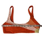 l*space L* Lizzie Bikini Top in Starburst Womens M Red Colorblock Scoop Neck Retro Photo 4