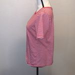 Ella Moss  red & white striped short sleeve shirt Photo 1