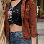 Tilly's Distressed Burnt Orange Jean Jacket Photo 1