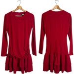 Alexia Admor Pluto Rosette Long Sleeve Mini Dress Women's Small Red Ruffle NWT Photo 4
