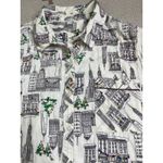 Aerie  Holiday City Boyfriend Flannel Pajama Top Button Up Sleepwear, Size Large Photo 2