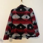 Forever 21 Aztec Western Print Red Black Biker Jacket Photo 3