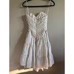 B.B. Collections Strapless Dress Floral Applique Tiered Midi Party Cocktail Size 4 Photo 2