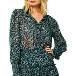 MISA Los Angeles  Candra Top, Teal Shimmer, Small Photo 0