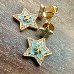Tory Burch New Auth. Falling Star Drop Earring on TB Earring. Card MSRP $148 Photo 5