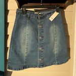 Francesca's Denim Mini Skirt Button small Photo 0