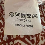 Madewell  Woodblock Floral V-Neck Front Slits Maxi‎ Dress Brown Cream Size 2 Photo 15