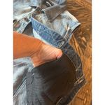 Carbon Women Large Blue Distressed Denim Vest Sleeveless Y2K Grunge Biker Summer Size XL Photo 6