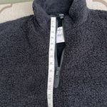 EXPRESS  faux fur sherpa black popover 1/4 zip cozy oversized sweatshirt jacket Photo 7