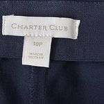 Charter Club Petite SZ 10P Skinny Ankle Pant Stretch Mid-Rise Side Zip Navy Blue Photo 5