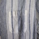 Grayson The Hero Shirt Size 3 Medium White Striped Long Sleeve Button Up Cotton Blue Photo 3