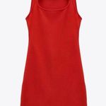 ZARA Red Mini Dress with Cut Out Photo 1