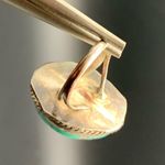 Large Natural Turquoise VTG Navajo Sterling Silver Ring Rope Bezel Size 5.5 Blue Photo 8