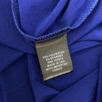 The Vanity Room  Faux Wrap Dress Deep V Low Back Blue Stretch Size M Photo 3