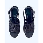 STAUD Black leather Woven Platform Sandals size 8 Photo 2