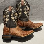 Unbranded Embroidered Square Toe Western Cowboy Boots Ladies 4.5 Brown Size undefined Photo 6