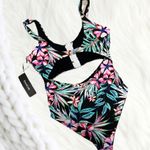 Bebe NWT Floral 1PC Swimsuit Photo 1