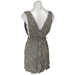 ZARA  Black White Tweed Button Front Sleeveless Pinafore Vest Mini Dress Size S Photo 2